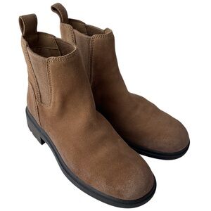 UGG Harrison 1130821 Chestnut Suede Leather Elastic Gore Chelsea Boots Size 6